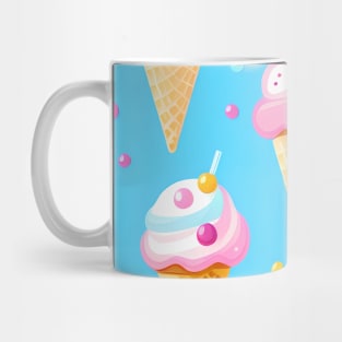 Delicious Creamy Ice Cream Cone with candies Mug